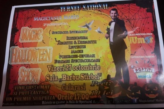 Magicianul Sandru Mircea Mario  a făcut o “magie” nedorită, vânzând bilete, cu mult, peste capacitatea salii Barbu-Știrbei