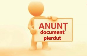 anunt document pierdut